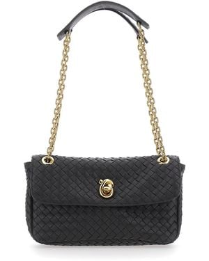 Bottega Veneta Madison Small Intrecciato Nappa Fluffy - Black