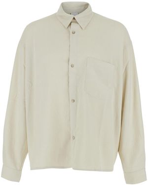 Won Hundred 'Leo' Shirt With Classic Collar And Long Sleeves - White