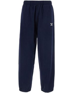Drole de Monsieur Slogan Jogger With Pockets And Logo - Blue