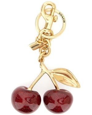 COACH Portachiavi Resin Cherry Bag Charm Con Dettagli - Metallizzato