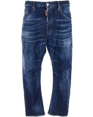 DSquared² 'Ducati X D2' Jeans With Logo Patch On The Rear And Bel - Blue
