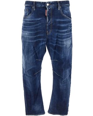 DSquared² Jeans 'Ducati X D2' Con Passanti Per Cintura E Patch Logo Su - Blu
