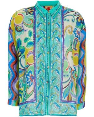 Johnny Was Camicia 'The Audrey' Con Bottoni - Blu