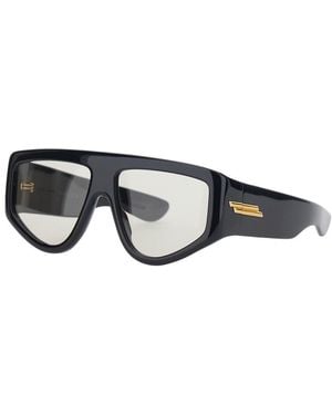 Bottega Veneta Recycled Acectate Shield Sunglasses - Black