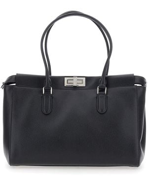 Fendi Borsa A Spalla 'Pekaboo Tote Piccola' Con Chiusura A Girello In - Nero