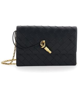 Bottega Veneta 'Andiamo' Crossbody Bag With Knot Closure And Int - Black