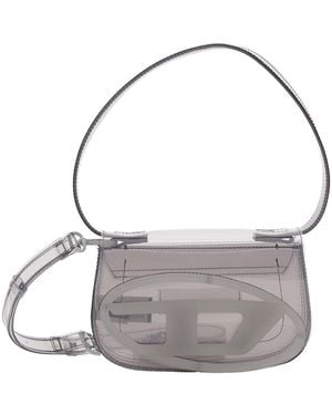 DIESEL Borsa A Spalla '1Dr' Con Patch Oval D E Design Semi-Trasparente - Metallizzato
