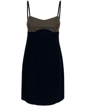 Michael Kors Mini Abito Con Cut-Out E Strass - Nero