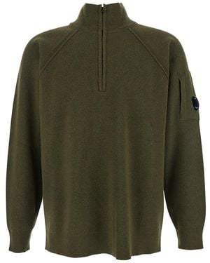 C.P. Company Turtle Neck Jumpers - Green