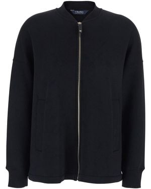 Max Mara Maxmara 'Radioso' Sweatshirt With Dropped Shoulders And Front - Black