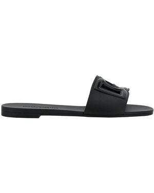 Dolce & Gabbana Dolce & Gabbana Flats With Cut-Out Band And Dg Logo - Black