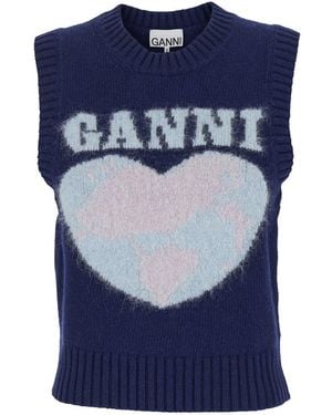 Ganni Topwear - Blue