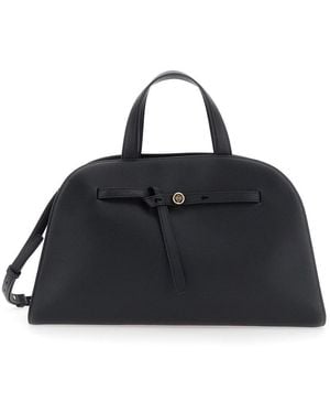 Tory Burch Handbag 'Romy' With Leather Details - Black