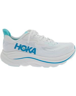 Hoka One One Sneaker 'Clifton Low Top Con Logo Lettering Sul Lato E Patch - Blu