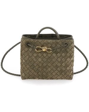 Bottega Veneta 'Andiamo' Small Handbag With Sliding Shoulder Str - Green