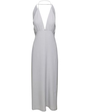 TOTEME Light- Halterneck Midi Dress - White