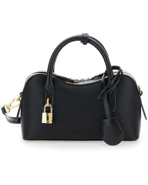 Stella McCartney 'Ryder' Small Handbag With Two Top Handles And Front Padlock Detail With Logo - Black