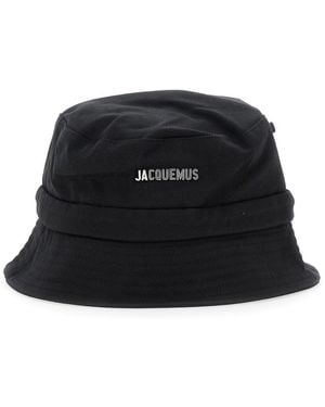 Jacquemus 'Le Bob Gadjo' Bucket Hat With Logo Lettering On The F - Black