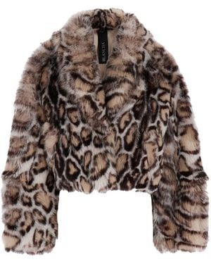 Blancha Shearling Jacket With Concealed Front Closure And A - Brown