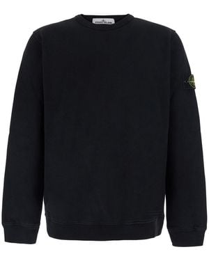 Stone Island High-Neck Sweatshirt With Long Sleeves - Blue