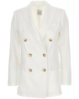 Le Plain Double-Breasted Blazer - White