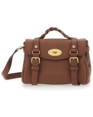 Mulberry 'Alexa Mini' Handbag With Twist Lock - Brown