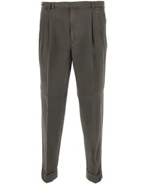 PT Torino Trousers With Pockets And Raw Hems - Grey