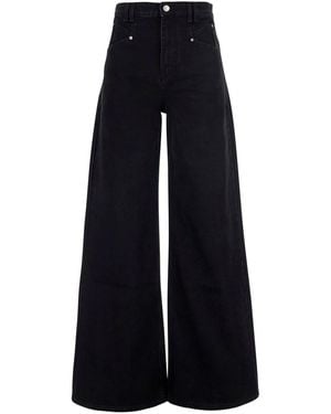 Isabel Marant 'Lemony' Jeans With Logo Patch On The Back - Blue