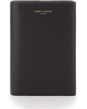 Saint Laurent Pelle Bicolor Passaporto - Black