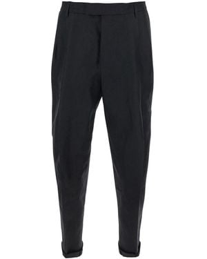 Dolce & Gabbana Trousers With Turn-Up Hem - Black
