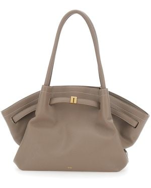 JW PEI 'Hana' Shoulder Bag With Two Handles And Logo Lettering O - Natural