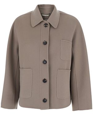 Max Mara Jacket Chloe With Shirt Collar And Front Closure - Brown