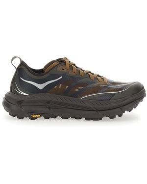 Hoka One One Sneaker Mafate Speed 4 Lite Low Top With Mesh Inserts - Gray