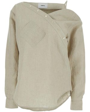 Coperni Asymmetric Blouse - Natural