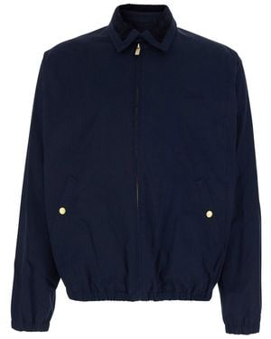 Drole de Monsieur 'Le Blouson Drôle' Jacket With Classic Ribbed C - Blue