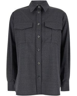 P.A.R.O.S.H. Shirt With Classic Collar - Black