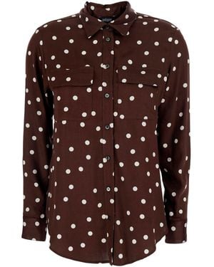 Le Plain Pois Pocket Shirt - Brown