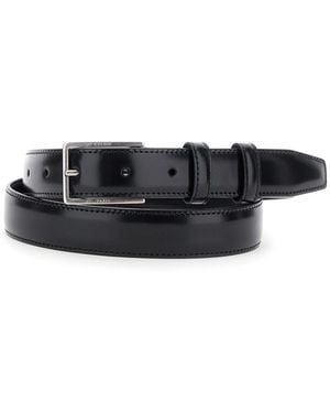 Celine Belt With Logo Buckle - White