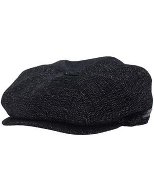 Emporio Armani Beret Hat With Cotton And Viscose Fabric, Color - Blue