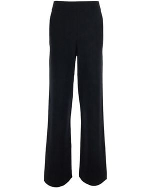 Max Mara Baldo Pants With Pockets And Zip Closure, Tech Fabric - Blue