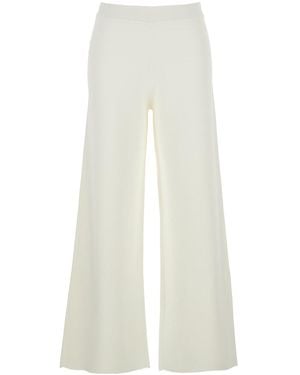 P.A.R.O.S.H. Wide Leg Pull-On Pants - White