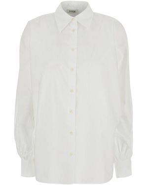 SOSUE 'Antonia' Shirt With Classic Collar And Long Sleeves - White