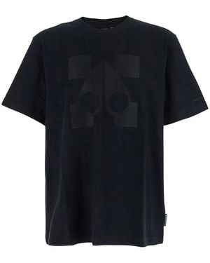Moose Knuckles 'Finchley' Crewneck T-Shirt With Maxi Logo On The - Black