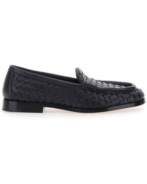 Bottega Veneta 'Silenzio' Loafers With Rounded Toe And Intreccio - White
