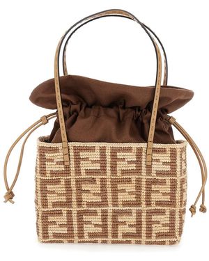 【関税&送料込】Fendi Embroidered Straw Small Roll Shopping Fendi Embroidered Straw Small Roll Shopping Bag | Grailed