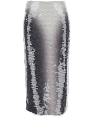 Sportmax Gonna 'Toano' Con Paillettes All-Over - Grigio