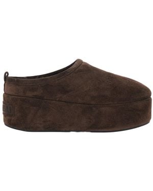 Balenciaga 'Alaska' Mule With High Platform And Logo Lettering - Brown