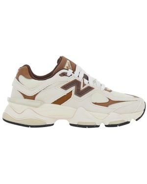New Balance 9060 With Tech Fabric Upper And Rubber Sole - White
