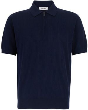 Kangra Polo Shirt With Zip And Collar - Blue