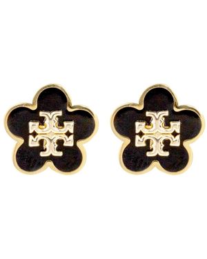 Tory Burch Kira Enamel Flower Stud Earring - Nero